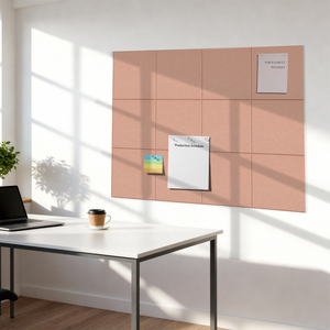 12 pièces de panneaux muraux modernes en feutre de <span class=keywords><strong>liège</strong></span> noir pour décoration murale d'hôtel et de bureau, tableau d'affichage, <span class=keywords><strong>panneau</strong></span> mural 100% polyester - Product Image 3