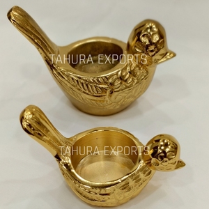 New Arrival Classic Bird Tabletop Decoration Golden <b>Tea</b> <b>Light</b> Candle Holder for <b>Christmas</b> Home Ramadan Decoration and Gifting - Product Image 2