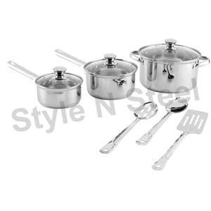 Juego de utensilios de cocina de 2 piezas de acero inoxidable Premium duradero, espejo de diseño elegante clásico con mango de baquelita, juego de utensilios de cocina de 2 piezas - Product Image 1