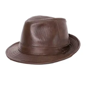 热卖皮革牛仔帽皇冠疯狂皮革编织带户外旅行狩猎帽XXL尺码男士太阳沙滩帽