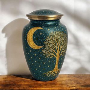 Nouveauté : Urnes métalliques pour cendres humaines, adultes (hommes et femmes), pour funérailles ou usage domestique, finition émaillée hautement polie, en gros - Product Image 1