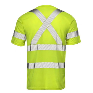 Camisetas de Trabajo de Manga Corta con Cinta Reflectante para Hombre, de Alta Visibilidad, para Seguridad en el Tráfico, Gran Venta de Verano - Product Image 5