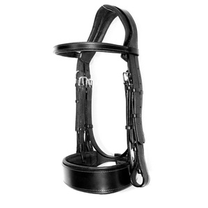 Stanford Anatomic Snaffle Bridle Nouveau produit en cuir de cheval de couleur noire - Product Image 3