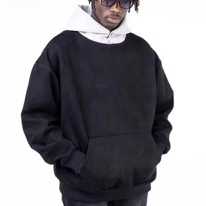 Sudaderas con capucha de felpa francesa con logotipo personalizado de alta calidad para hombre, ropa de calle con hombros caídos para invierno, fábrica directa - Product Image 2