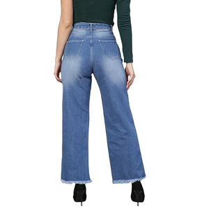 <b>Women's</b> Stylish Denim Casual Pants High Quality Ladies Lose Fitting Comfortable Cotton <b>Jeans</b> Pants High <b>Waist</b> Oversize New <b>Jeans</b> - Product Image 2
