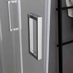 Cabina de Ducha Económica Cromada Lima de 70x90 con Vidrio de 4mm, Marco Cromado de 90x70 Pulgadas, Cortinas de Ducha de Calidad - Product Image 5