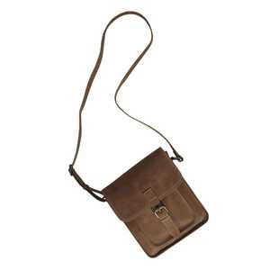 กระเป๋าพาดลำตัวหนังแท้ลายวินเทจคุณภาพระดับพรีเมียมกระเป๋าสะพายไหล่ปรับได้เสื้อทรงเรขาคณิตแบบพกพาสไตล์อังกฤษ - Product Image 5