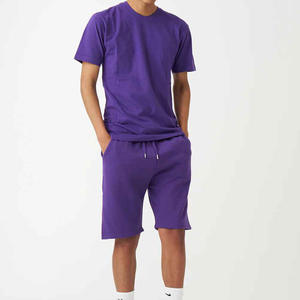 100% coton respirant fait ensembles d'été pour hommes O cou t-shirts et shorts ensembles fabriqués au Pakistan prix de tas de haute qualité - Product Image 4