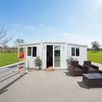 İki Katlı Prefabrik Ev Modüler Aile Evi 2 Katlı Balkonlu Geniş Arka Bahçe Yaşamı İçin Özelleştirilebilir