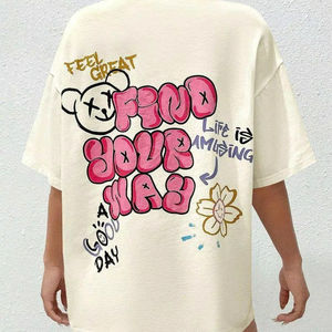 T-shirt chrétien pour homme, c'est jamais de la chance, toujours Dieu, foi, t-shirt graphique, streetwear religieux, haut en coton surdimensionné - Product Image 3