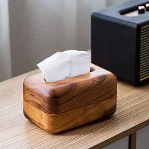Soporte de caja de pañuelos de madera de primera calidad 100% - Product Image 4