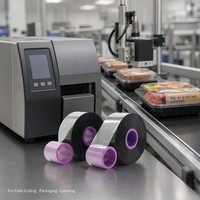 Ruban de transfert thermique en résine TS DOWREN TTO Near Edge 33mmx450m pour imprimante de codage de date Markem DOMINO SmartDate Videojet Domino