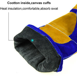 Gants de soudage ignifuges résistants à la chaleur en cuir de vache fendu de qualité supérieure produits Offre Spéciale - Product Image 3