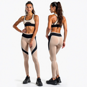 Ensemble de yoga d'automne personnalisé pour femmes grande taille respirantspandex/polyester motif de logo de confort sur le devant mode de rue haute sur toute la longueur - Product Image 4