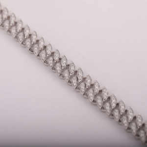 Cadena de eslabones cubanos de moissanita y Diamante helado de 8mm, collar de Hip Hop de Plata de Ley 925 sólida, estilo Miami corporal de joyería, estilo Hip Hop - Product Image 3