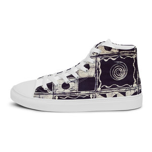 Scarpe da Sneakers alte da uomo in tela Slip-On comode da passeggio sportive per l'estate primavera autunno maglia in gomma EVA traspirante - Product Image 3