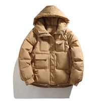 Blouson d'hiver pour homme, col montant, broderie frontale, à capuche, réversible, personnalisable, qualité supérieure, vente en gros
