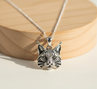 Pendentif en argent sterling 925 plaqué rhodium/or, chaîne minimaliste à maillons en forme de cheval |   Cadeau unisexe pour femme