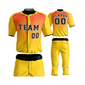 Ensemble uniforme de baseball pour hommes, jersey et pantalon en polyester respirant pour l'entraînement d'équipe, les matchs de ligue, ajustement personnalisé, saison de jeu - Product Image 2