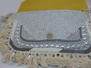 Handmade Bohemian Vintage Cotton <b>Crossbody</b> Shoulder <b>Purse</b> for Women Trendy Large Capacity Messenger Clutch Bag Zipper Portable - Product Image 5