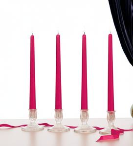 Illuminate Weddings & Christmas with Premium Magenta <b>Tapered</b> Soy Wax <b>Candles</b>-Smokeless - Product Image 1