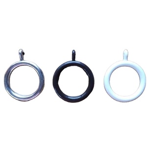 Anneaux de rideau argentés élégants et résistants à la rouille pour rideaux - Product Image 1