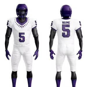 Maillot de football américain professionnel pour garçons, personnalisable avec le nom de l'équipe, imprimé numériquement, polyester/coton, séchage rapide, taille élastique - Product Image 6