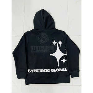 Sweat à capuche zippé pour homme, logo personnalisé, broderie, impression en relief, prix de gros, 100% coton, 450 GSM, respirant, sweat à capuche zippé pour homme - Product Image 4