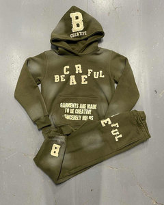 Conjuntos de Sudadera con capucha de peso pesado para hombre, Jersey personalizado, sudadera, pantalones de chándal, chándal transpirable de alta calidad, bordado personalizable - Product Image 3