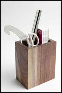 Estuche de Madera para Lápices, Caja de Almacenamiento de Papelería de Escritorio - Product Image 5