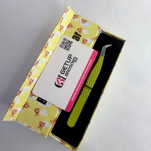 Pince à épiler pour cils anti-magnétique et anti-statique Getup Brosons Impex, en acier inoxydable, pointe lisse, outil de précision, emballage personnalisé - Product Image 5