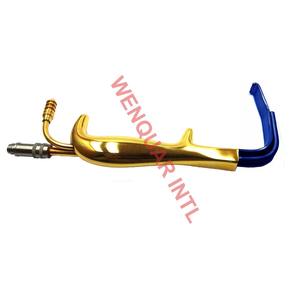 Rétracteur à fibres optiques Tebbetts le plus vendu isolé avec dents 18.5cm Instruments chirurgicaux couleur or - Product Image 4