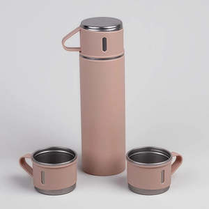 Opulento Juego de Termos de Acero Inoxidable de 3 Piezas con Taza Recta y Botella con Termostato para Viajes y Regalos Empresariales - Product Image 3