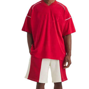 High Quality Customized Summer <b>Men's</b> <b>T</b>-<b>Shirts</b> and Shorts Sets Comfortable and Breathable Solid Color Wholesale - Product Image 6