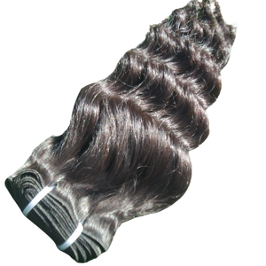 Extensiones de cabello de máquina de trama doble de lujo 100% humano Remy virgen cutícula alineada indonesio ondulado venta al por mayor - Product Image 5