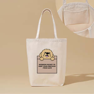 กระเป๋าแมนฮัตตันแบบมีซิปพร้อมซับในผ้าแคนวาส - Product Image 4