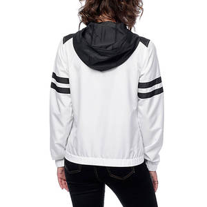 Chaqueta cortavientos cómoda y elegante para mujer, marca personalizada, nailon, tejido transpirable, ropa para deportes al aire libre, servicio OEM al por mayor - Product Image 4