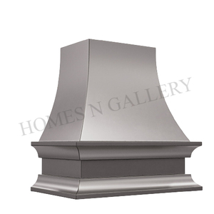 Hotte de cuisine murale en acier inoxydable de haute qualité, personnalisée, avec bandes et rivets, pour îlot de cuisine - Product Image 2