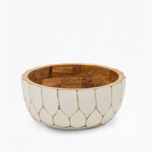 Resina esmaltada blanca en el interior, decoración decorativa para el hogar, mesa, utensilios de cocina, cuenco con curvas, superventas - Product Image 3