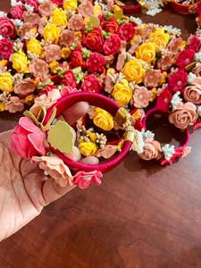 Bracelet fleur en fil de soie en gros/Bracelet, jeu de mots pakistanais indien jabi Chuda, mode, bracelets cadeaux, fleur Gajra - Product Image 4