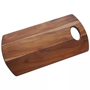 Planche à découper classique bois d'acacia poignée en Aluminium pour ustensiles de cuisine hôtel Restaurant plateau à découper Fruits naturels planche à découper - Product Image 3