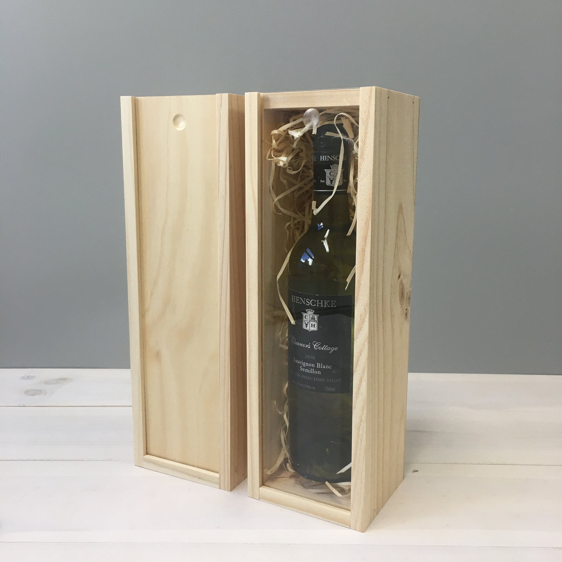 Standard Raw Single Wine Box Made From Wooden & Bamboo Materials
