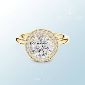 Handcrafted design perfect for wholesale buyers needing high quality rings Luxury round <b>cluster</b> ring make to order IGI certified - Product Image 5