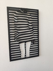 Arte Decorativo de Pared de Lujo para el Hogar, Diseño Circular de 5 Piezas con Caligrafía Árabe Cortada con Láser en Metal, Estilo Art Deco, Color Personalizado, Marca Lavini Design - Product Image 4