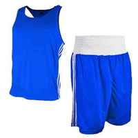 Venta caliente Logotipo personalizado 100% Poliéster Kit de uniforme de boxeo Tamaño personalizado Los mejores uniformes de boxeo Uniforme de competición de Kick Boxing personalizado