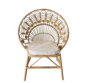 Encantador Sillón Infantil Moderno de Ratán en Forma de Pavo Real, Hecho a Mano, para Dormitorio, Sala de Juegos, Villa o Exterior - Product Image 5
