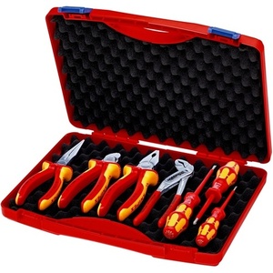 For KNIPEX 7-Piece Multi-Component Handles Plunger <b>Pliers</b> <b>Set</b> VDE Certified with Plastic Coating and Case - Product Image 1