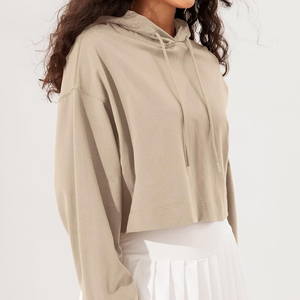Women's Premium Quality Crop <b>Top</b> Hoodie Quick Dry New Design <b>Winter</b> Breathable Sweatshirt Best Price Hot Selling Cheap Price - Product Image 4