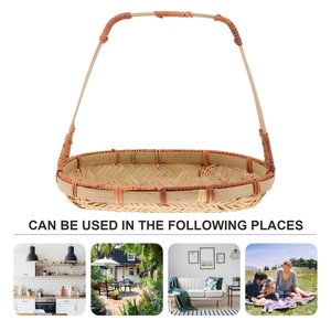 Plateau Tissé en Bambou Rectangulaire avec Poignées-Comptoir de Cuisine Panier de Fruits et de Stockage | Vente en Gros Tienphong 2025 - Product Image 4