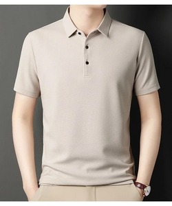 Camiseta Polo, novedad de verano, camisetas polo de negocios para hombre, de manga corta Camiseta clásica, camiseta ligera ajustada con solapa de botón superior - Product Image 3
